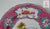 Pink & Aqua Blue Copeland Spode Vintage Transferware Demitasse Cup & Saucer Hand Painted Flowers and Scene