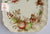 Brown Polychrome Transferware  Square Plate Harvest with Apples Grapes