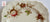 Brown Polychrome Transferware  Square Plate Harvest with Apples Grapes