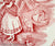 Gingham Check & Farmhouse Scenery Sheep Turkey Cows Chickens Red Transferware Plate