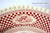 Gingham Check & Farmhouse Scenery Sheep Turkey Cows Chickens Red Transferware Plate