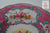 Pink & Aqua Blue Copeland Spode Vintage Transferware Demitasse Cup & Saucer Hand Painted Flowers and Scene