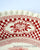 Gingham Check & Farmhouse Scenery Sheep Turkey Cows Chickens Red Transferware Plate