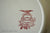 Gingham Check & Farmhouse Scenery Sheep Turkey Cows Chickens Red Transferware Plate