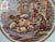 Antique Prattware Wash Day  Cattle / Cows Sheep & Dog Brown Transferware Plate Relief Border