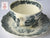 Vintage Black Transferware Teacup & Saucer Romantic England Meakin English Scenery