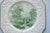 Circa 1891 Gathering Hay English Country Transferware Green Square Plate Embossed Floral Border Rhapsody George Jones