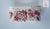 Red Transferware Napkin Ring Tonquin Flowers Roses  Hard to Find