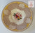 Butter Yellow Two Color Handled Cream Soup Bowl & Plate Royal Doulton Pink Purple Tulips Roses Flowers