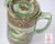 Rare Royal Staffordshire Silver Overlay Green Glaze Chocolate Coffee Pot Brown Transferware Rural Scenes Jenny Lind