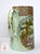 Rare Royal Staffordshire Silver Overlay Green Glaze Chocolate Coffee Pot Brown Transferware Rural Scenes Jenny Lind