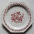 5' Instant Wall Decor!  Red & White Framed Botanical Roses Prints, Tole Shelf,  & 16 Antique Mix n Match Red Transferware Plates & Jar