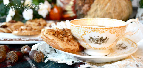 Antique Floral Yellow & Brown Bi Color Transferware Tea Cup & Saucer Circa 1830-40 Staffordshire