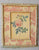 Vintage French Rose Print on Board w/ Pink Green Plaid & Distressed Bamboo Frame
