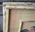 Vintage French Rose Print on Board w/ Pink Green Plaid & Distressed Bamboo Frame