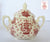 Rare Royal Staffordshire China Cabinet Toile Red Transferware Sugar Bowl w/ Teapot Ginger Jar Tea Cup Pattern