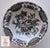 Vintage Black Toile English Transferware Serving Vegetable Bowl Birds Pheasants Flowers Butterfly Roses
