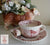 Farmhouse Scenery Grazing Sheep & Cows / Cattle Red Transferware Plate