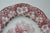 Red Transferware Plate Charger Chop Plate Wedgwood Gathering Hay Plentiful Harvest Roses Pastoral Farm