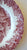 Red Transferware Plate Bridge Castle Fisherman Toile Plate - Fishing Scene - English Transferware