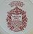 Red Transferware Plate Bridge Castle Fisherman Toile Plate - Fishing Scene - English Transferware