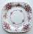 Square Red Transferware Salad Plate Forget Me Not Flowers Vintage English China