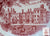 Scenic Red Transferware Square Plate Romantic England Grazing Deer