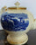 1904 Transferware Cobalt Blue and White Teapot Highland Cattle Scottish Sheep