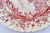 Peaceful Summer Clarice Cliff Red English Transferware Serving Plate Cascading Waterfall