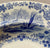 Antique English Victorian Light Blue Transferware Rim Soup Bowl Marmora Ship scenes we