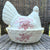 Vintage Red Transferware English Ironstone Nesting Hen Egg Basket Tureen Charlotte