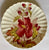 Set of 3 Different Antique 19C Aesthetic Movement Red Transferware Hibiscus Plate by Brown Westhead & Moore
