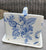 Antique English Victorian Blue Transferware Cheese Keep Song Birds Roses Aesthetic Movement