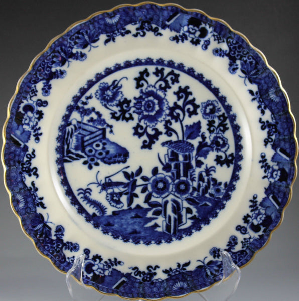 RARE 19th Century Spode Copeland Blue English Transferware Gilded Plat