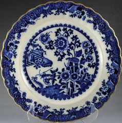RARE 19th Century Spode Copeland Blue English Transferware Gilded Plat