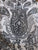 Vintage Black Transferware Paisley Toile Square English Bowl