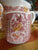 Red English Ironstone Transferware Canterbury Creamer Pitcher Handpainted Flowers