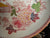 Antique Aesthetic Transferware Red Polychrome Oriental Motif  Demitasse  Cup and Saucer Flowers Pagoda