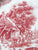 Scenic Red Pink Transferware Plate Chickens Horse Farm Peonies Roses
