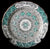 Chinese Lily Royal Cauldon Aesthetic Black Transferware & Teal Plate Geometric Florals