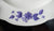 Antique  English Creamware  Plate  Embossed and Painted Purple Floral Border George Jones