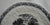 Antique  Black English Transferware Cup and Saucer  Embossed Floral Border Rural England