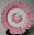 Jenny Lind Red Transferware Candy Bowl Dish Alpine Scene Mountains Castle