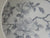 Silver Gray Toile Roses Vintage English Transferware Vegetable Serving Bowl