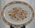 Large Red English Ironstone Transferware Canterbury Platter Handpainted Flowers