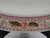 Large Red English Ironstone Transferware Canterbury Platter Handpainted Flowers