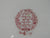 Large Red English Ironstone Transferware Canterbury Platter Handpainted Flowers