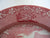 Large Pink Red Transferware Charger Cookie Tray Platter / Chop Plate - Mountains Castle