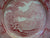 Large Pink Red Transferware Charger Cookie Tray Platter / Chop Plate - Mountains Castle