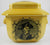 Black Transferware Tea Caddy Figural Face Shaped Handles Lidded Jar with Nautical Poem